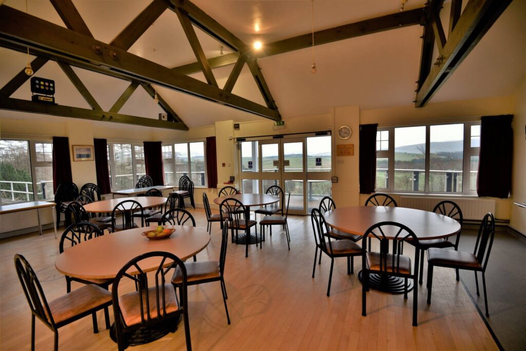 Dining area in Bendrigg Lodge