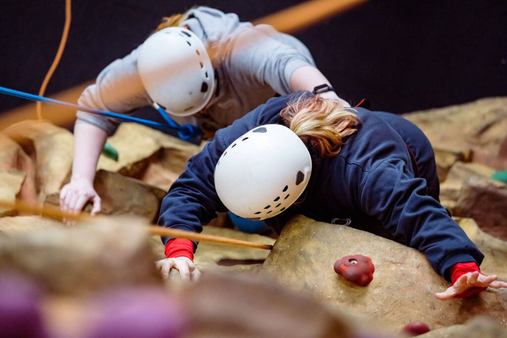 Rock climbing at at Bendrigg