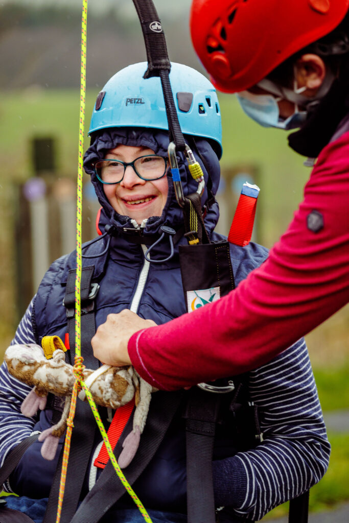 Staff at Bendrigg helping a participant