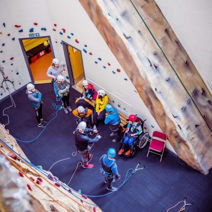 Indoor rock climbing