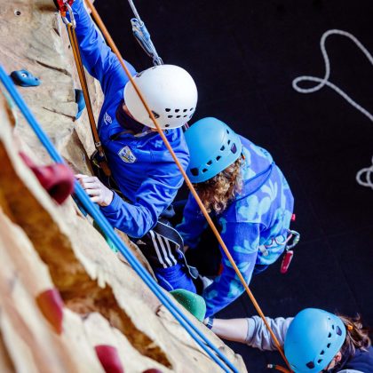 Indoor rock climbing